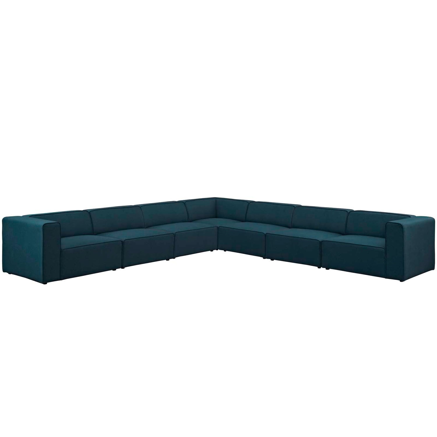 Mingle 7 Piece Upholstered Fabric Sectional Sofa Set by Modway