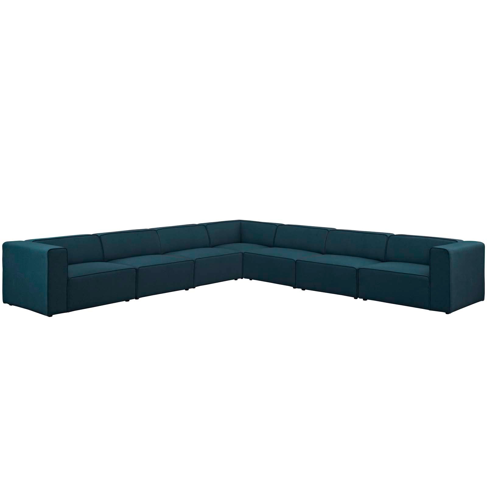 Mingle 7 Piece Upholstered Fabric Sectional Sofa Set by Modway