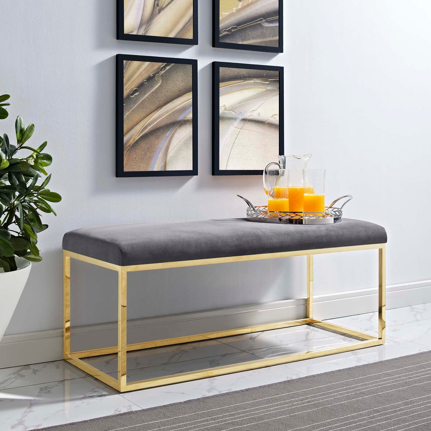 Anticipate Fabric Bench by Modway