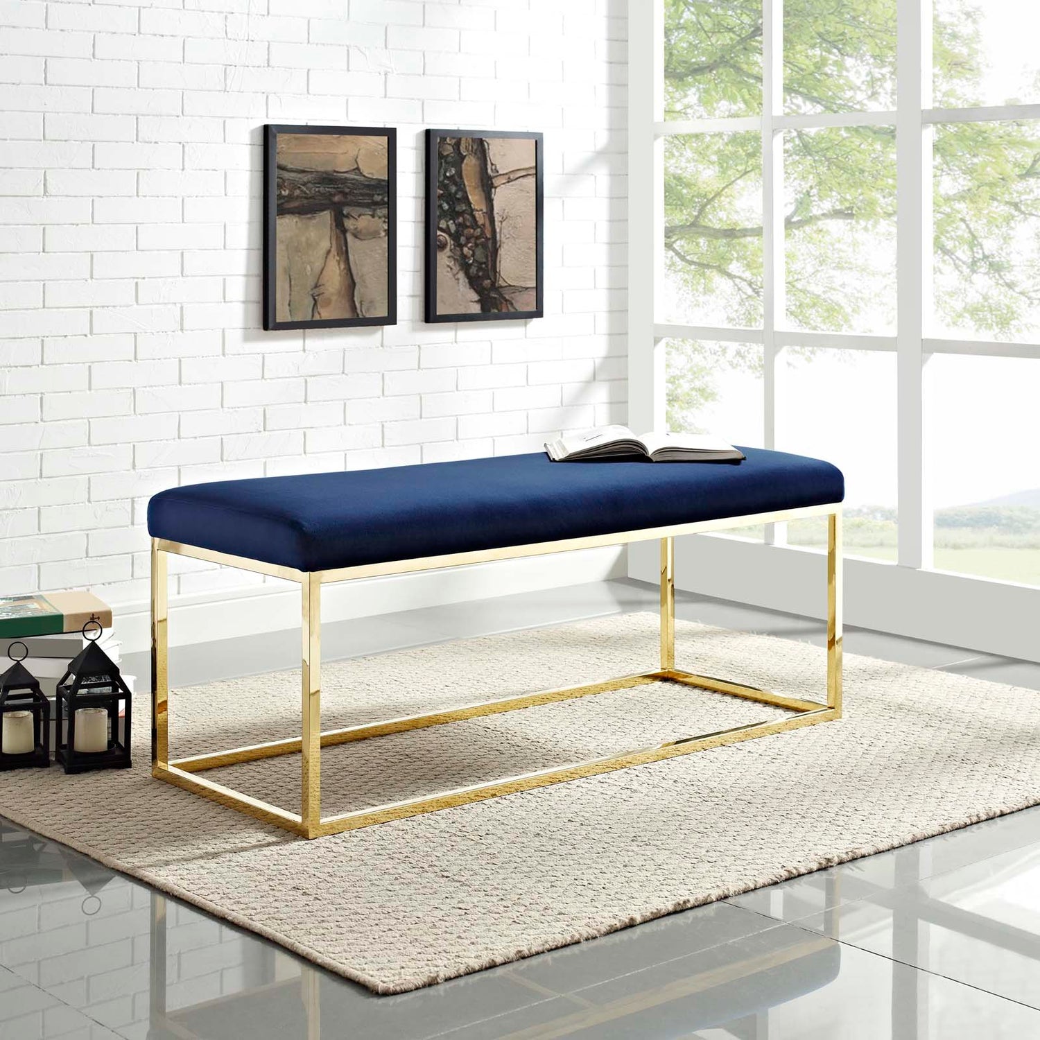 Anticipate Fabric Bench by Modway