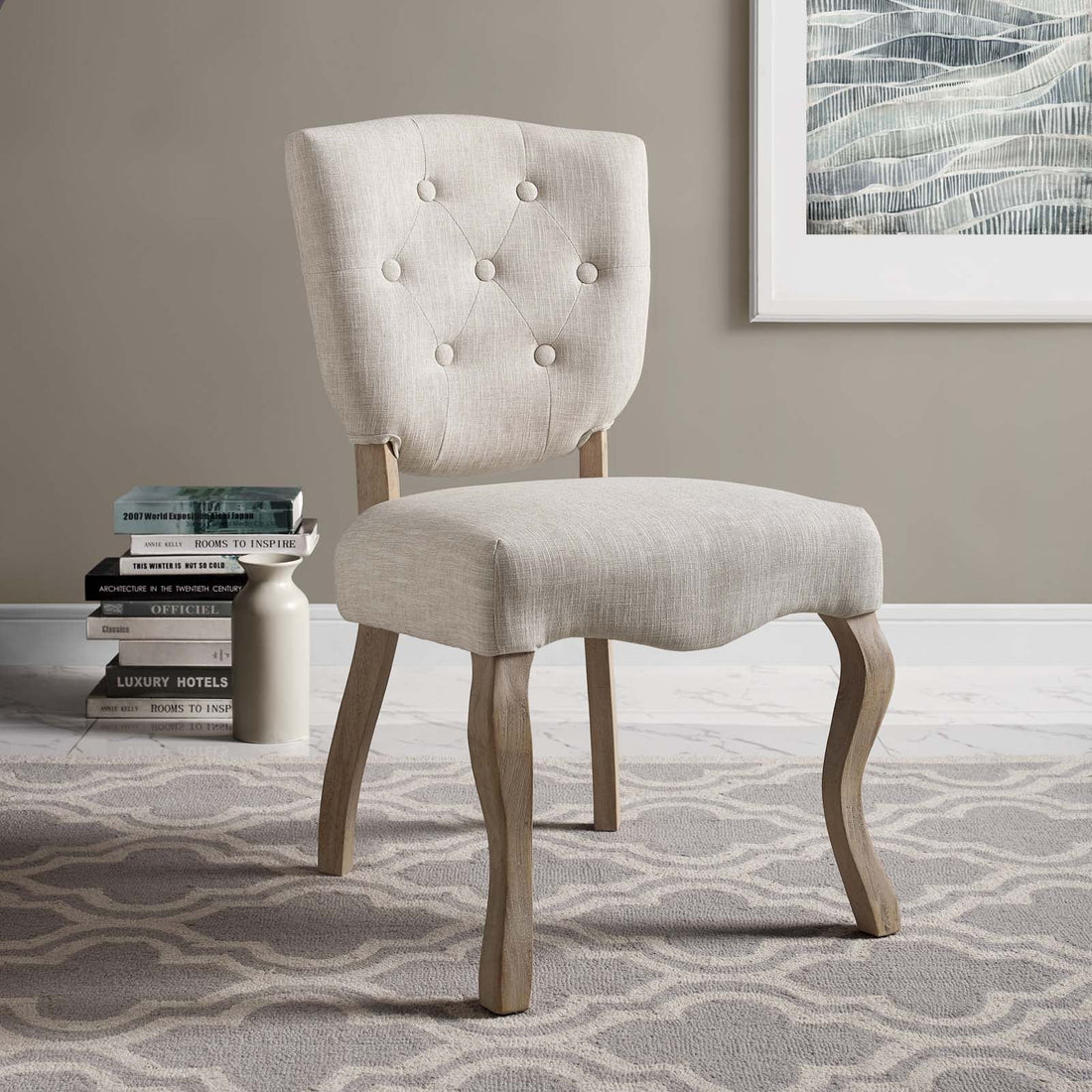 Array Vintage French Upholstered Dining Side Chair by Modway