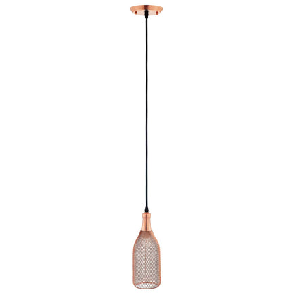 Glimmer Bottle-Shaped Rose Gold Pendant Light by Modway