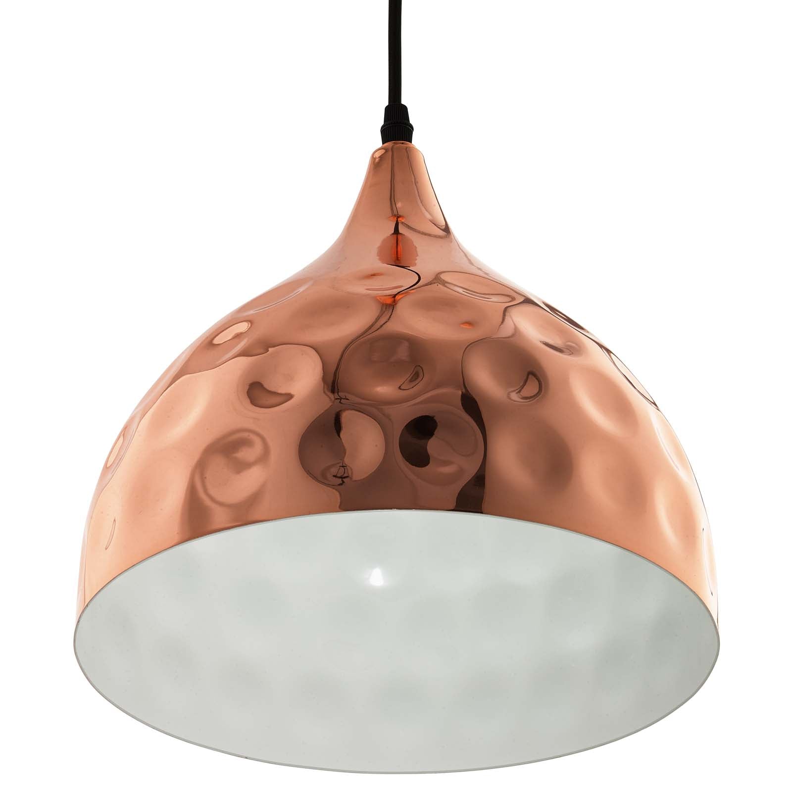 Dimple 11&quot; Bell-Shaped Rose Gold Pendant Light By HouseBean