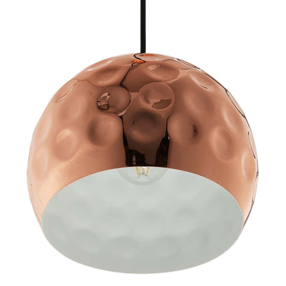 Dimple 10&quot; Half-Sphere Rose Gold Pendant Light By HouseBean