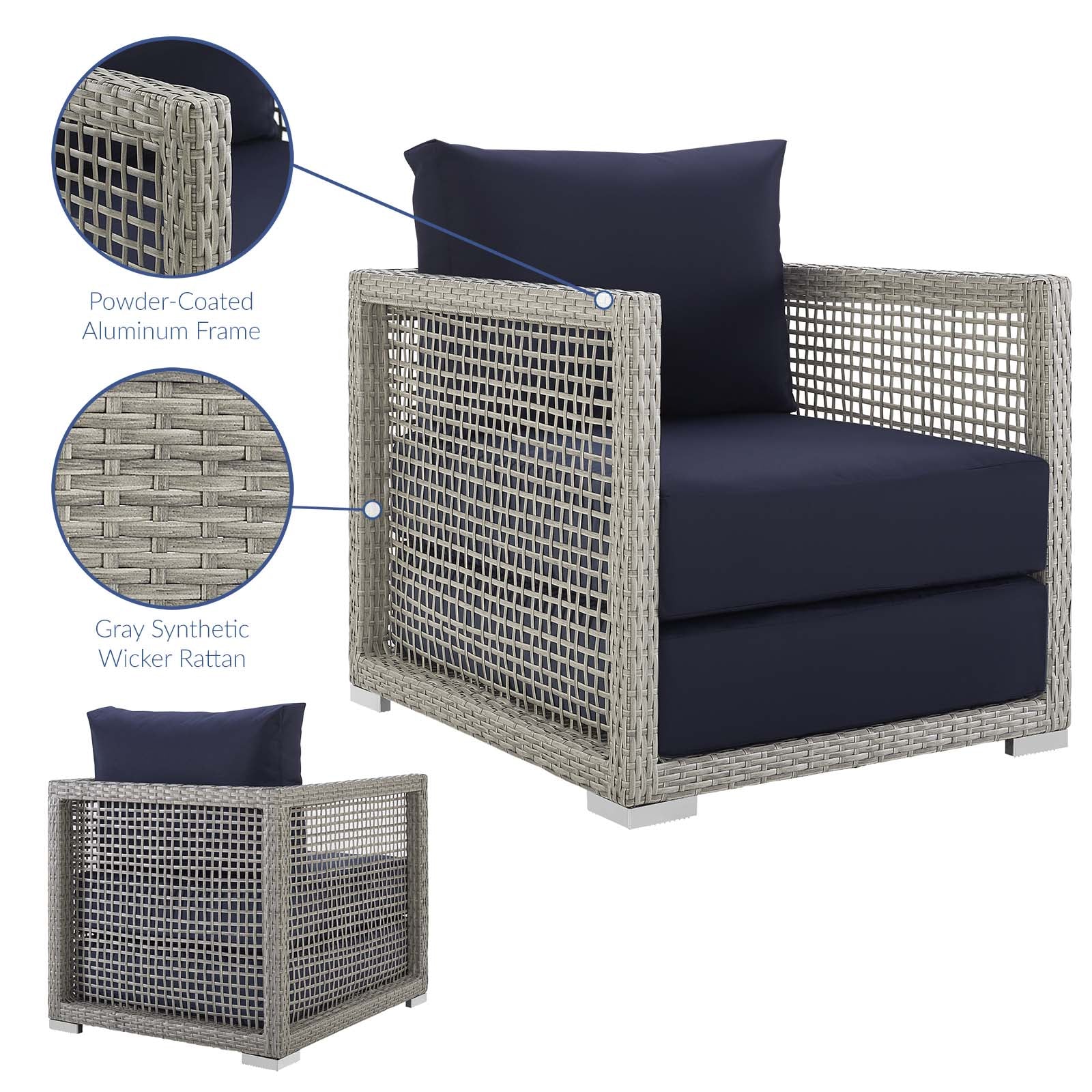 Aura Rattan Outdoor Patio Armchair By HouseBean