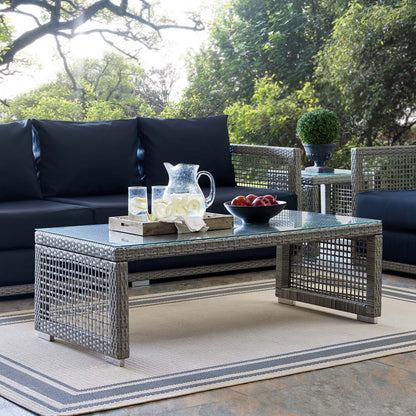 Aura Rattan Outdoor Patio Coffee Table By HouseBean