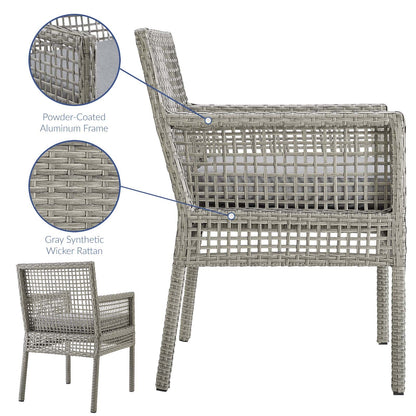 Aura Outdoor Patio Wicker Rattan Dining Armchair By HouseBean