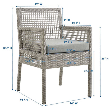 Aura Outdoor Patio Wicker Rattan Dining Armchair By HouseBean