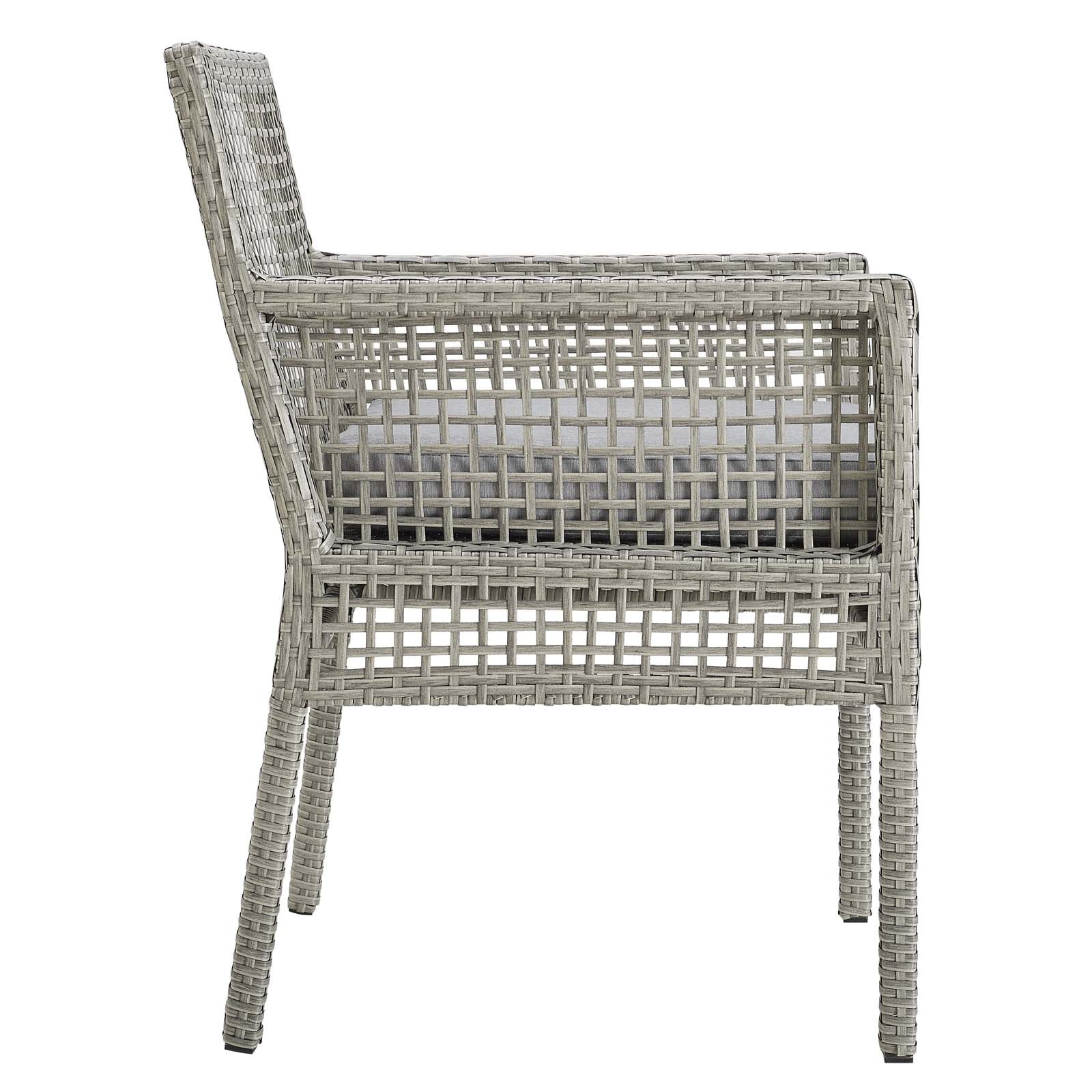 Aura Outdoor Patio Wicker Rattan Dining Armchair By HouseBean