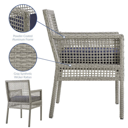 Aura Outdoor Patio Wicker Rattan Dining Armchair By HouseBean