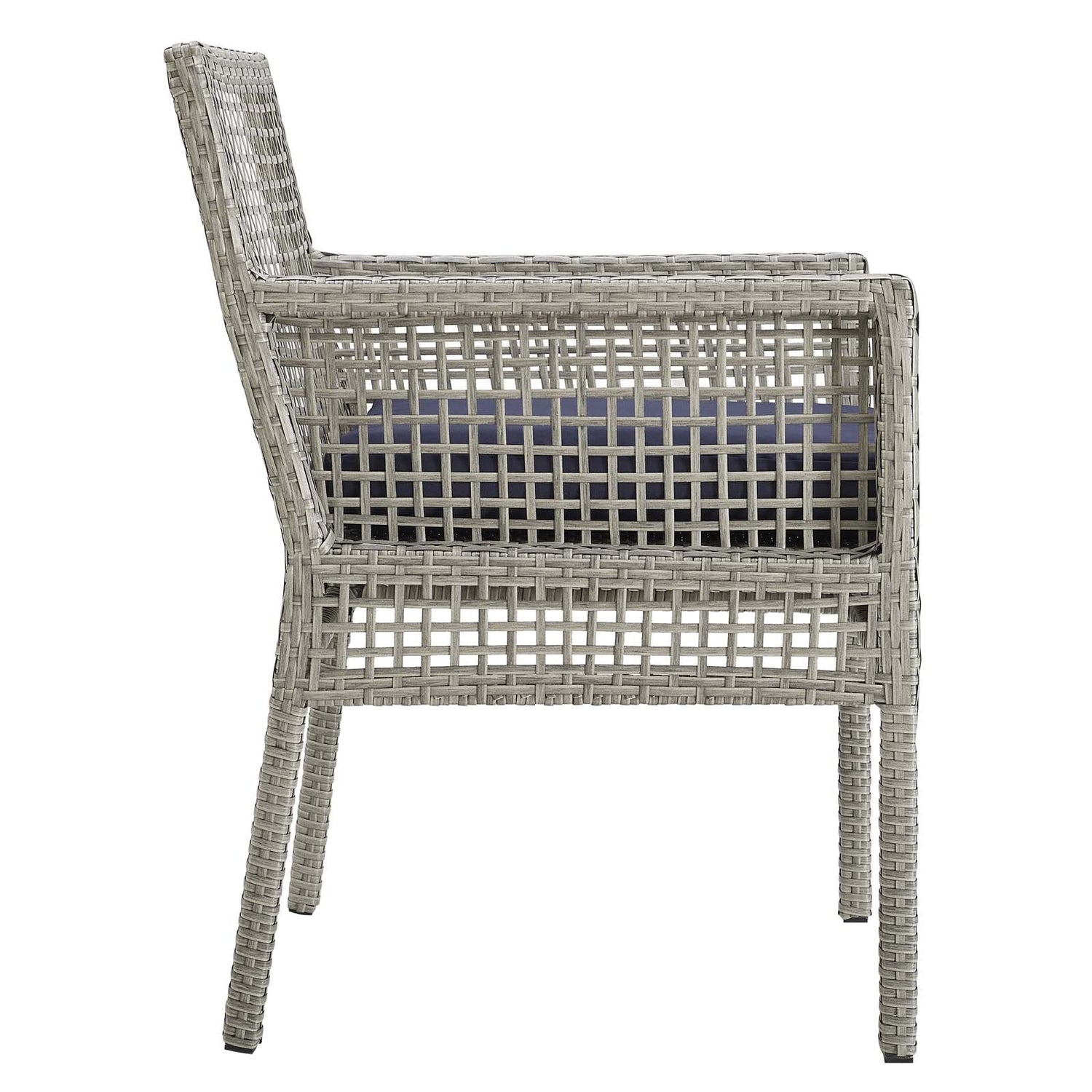 Aura Outdoor Patio Wicker Rattan Dining Armchair By HouseBean