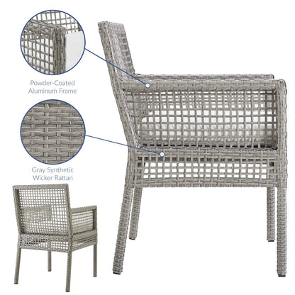 Aura Outdoor Patio Wicker Rattan Dining Armchair By HouseBean