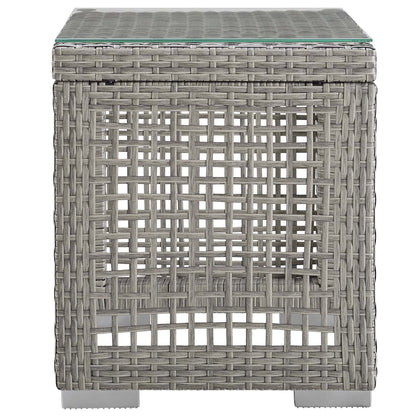 Aura Outdoor Patio Wicker Rattan Side Table By HouseBean