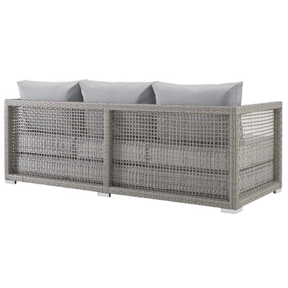 Aura Outdoor Patio Wicker Rattan Sofa By HouseBean