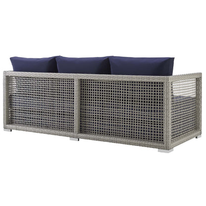 Aura Outdoor Patio Wicker Rattan Sofa By HouseBean