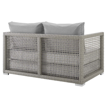 Aura Outdoor Patio Wicker Rattan Loveseat By HouseBean