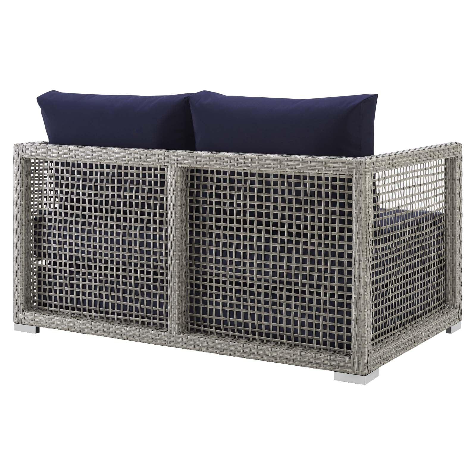 Aura Outdoor Patio Wicker Rattan Loveseat By HouseBean