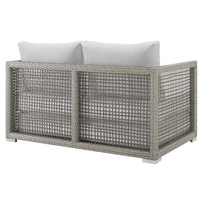 Aura Outdoor Patio Wicker Rattan Loveseat By HouseBean