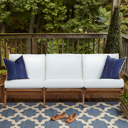 Saratoga Outdoor Patio Premium Grade A Teak Wood Sofa by Modway