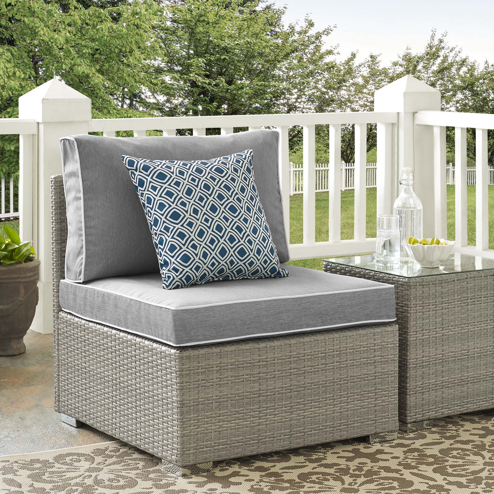 Repose Outdoor Patio Armless Chair By HouseBean