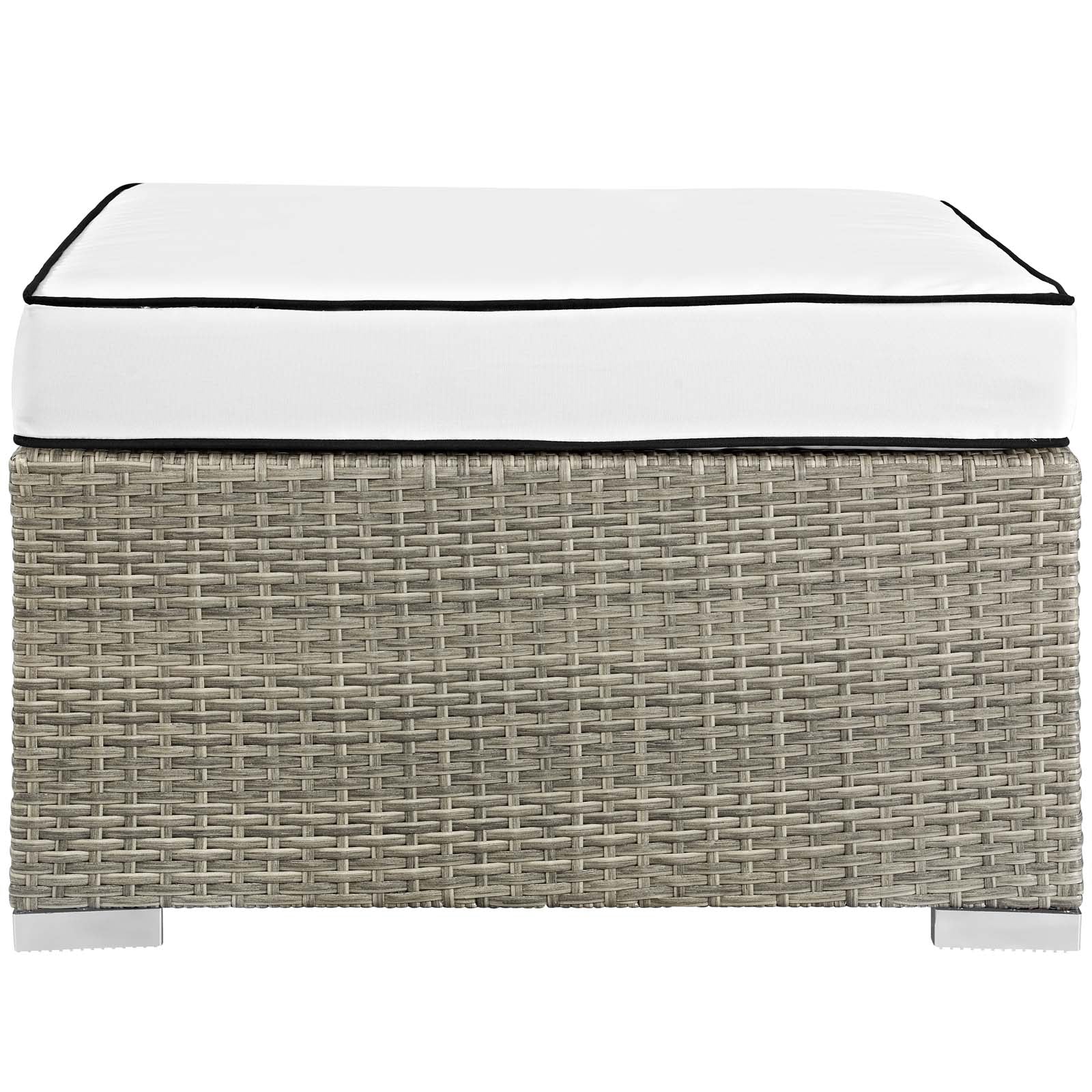 Repose Outdoor Patio Upholstered Fabric Ottoman By HouseBean