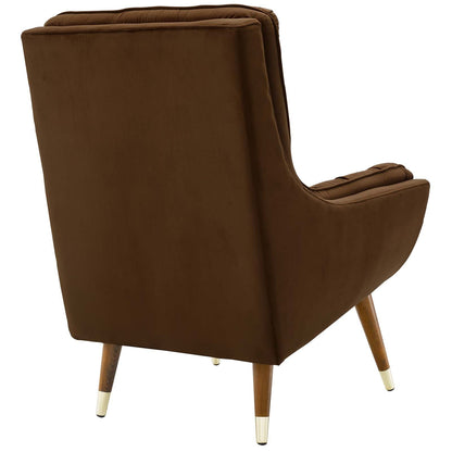 Suggest Button Tufted Performance Velvet Lounge Chair by Modway