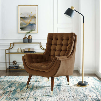 Suggest Button Tufted Performance Velvet Lounge Chair by Modway