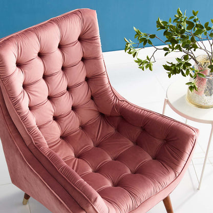 Suggest Button Tufted Performance Velvet Lounge Chair by Modway