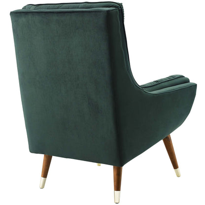 Suggest Button Tufted Performance Velvet Lounge Chair by Modway