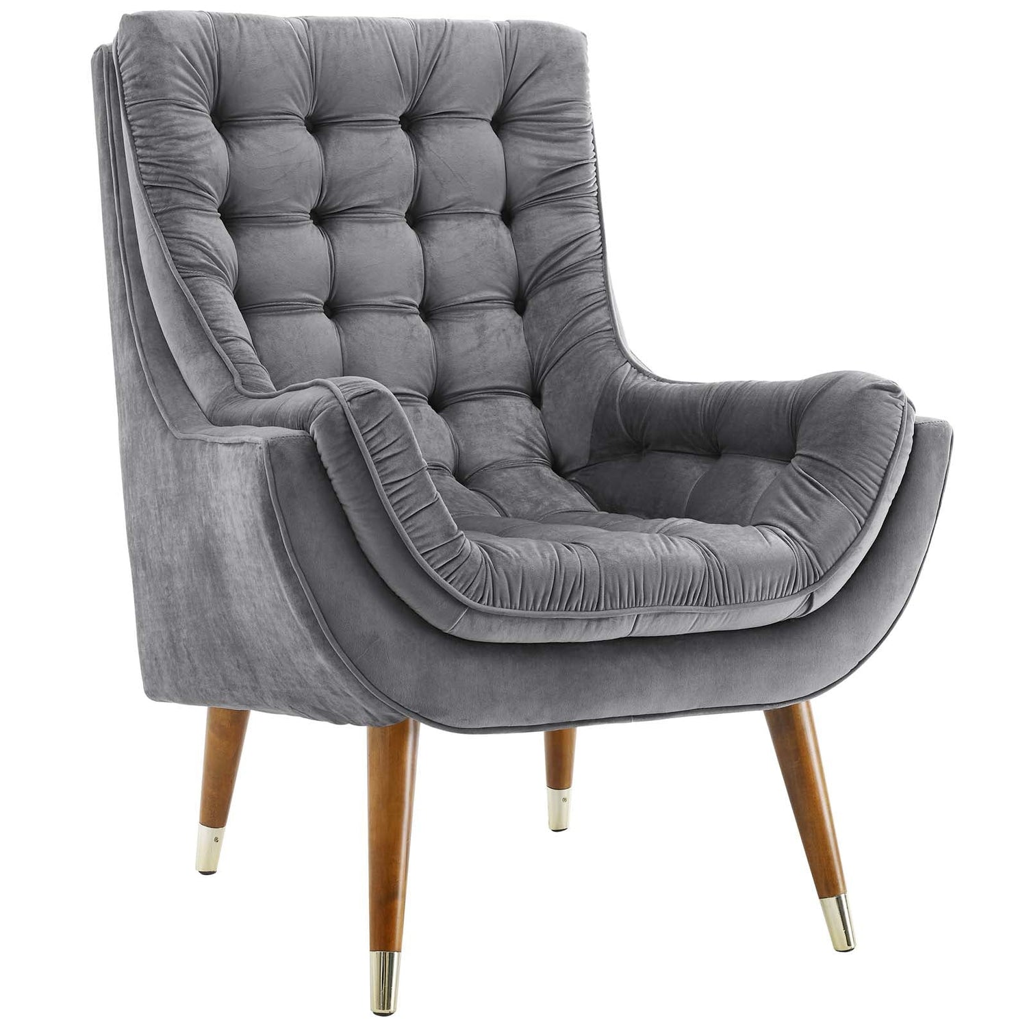 Suggest Button Tufted Performance Velvet Lounge Chair by Modway