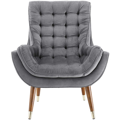 Suggest Button Tufted Performance Velvet Lounge Chair by Modway