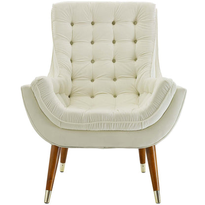 Suggest Button Tufted Performance Velvet Lounge Chair by Modway