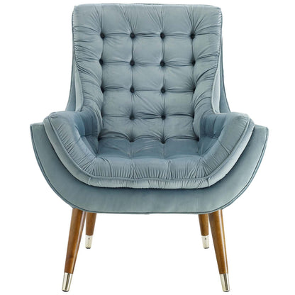 Suggest Button Tufted Performance Velvet Lounge Chair by Modway