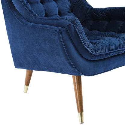 Suggest Button Tufted Performance Velvet Lounge Chair by Modway