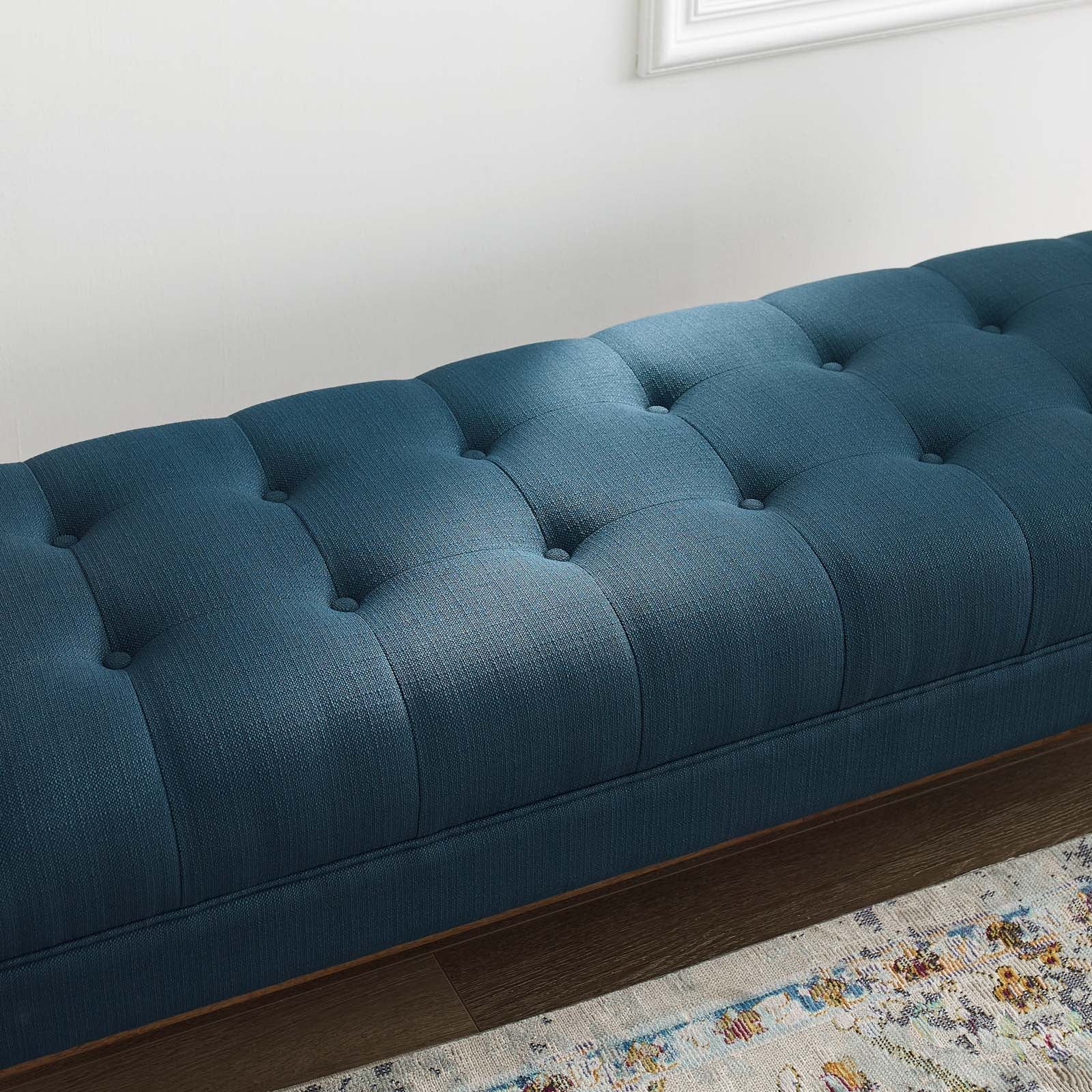 Haven Tufted Button Upholstered Fabric Accent Bench By HouseBean