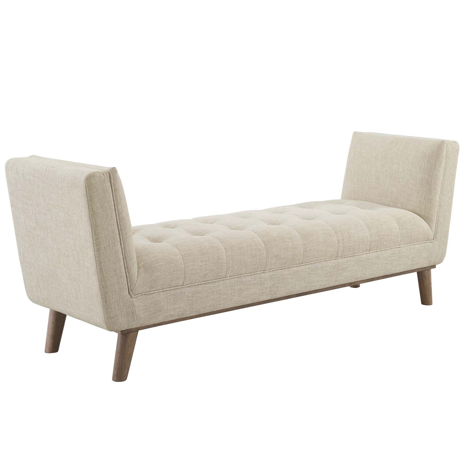 Haven Tufted Button Upholstered Fabric Accent Bench By HouseBean