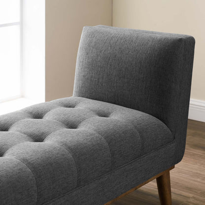 Haven Tufted Button Upholstered Fabric Accent Bench By HouseBean