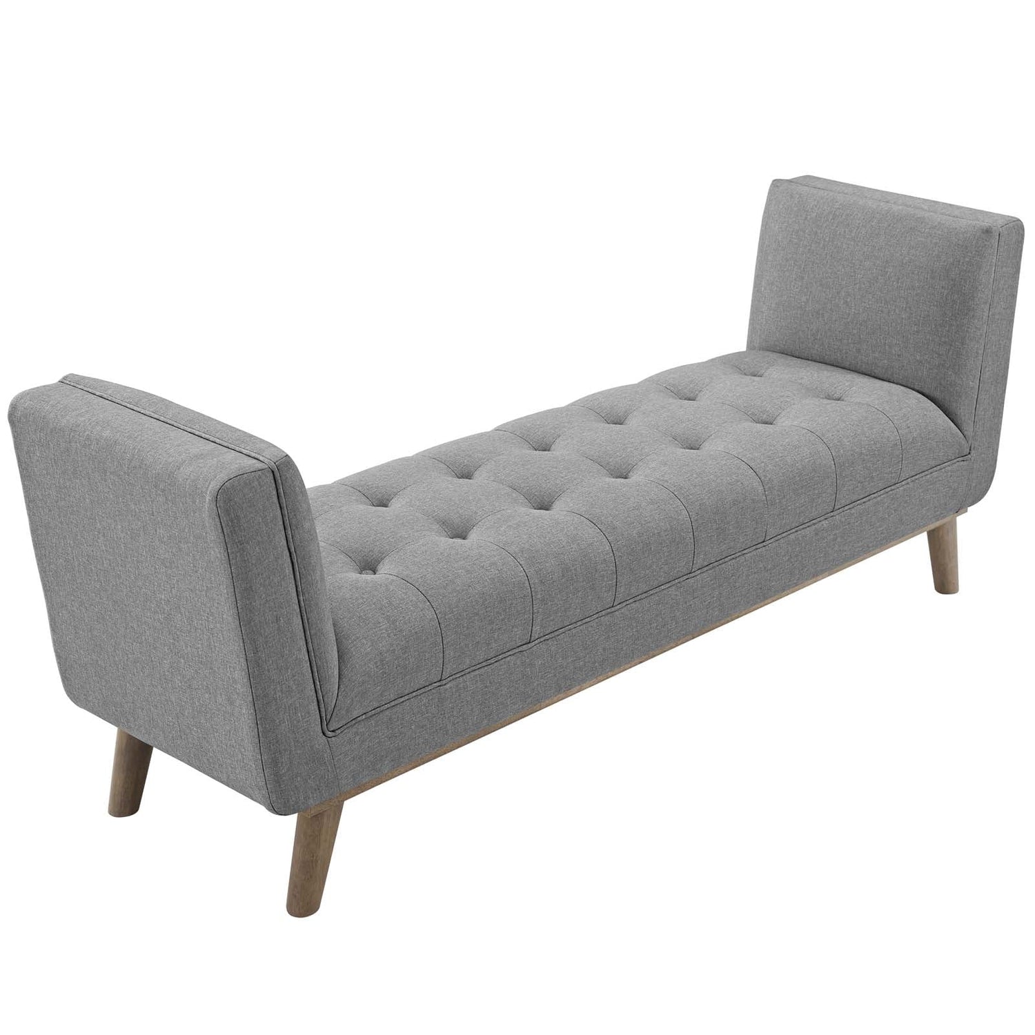 Haven Tufted Button Upholstered Fabric Accent Bench By HouseBean