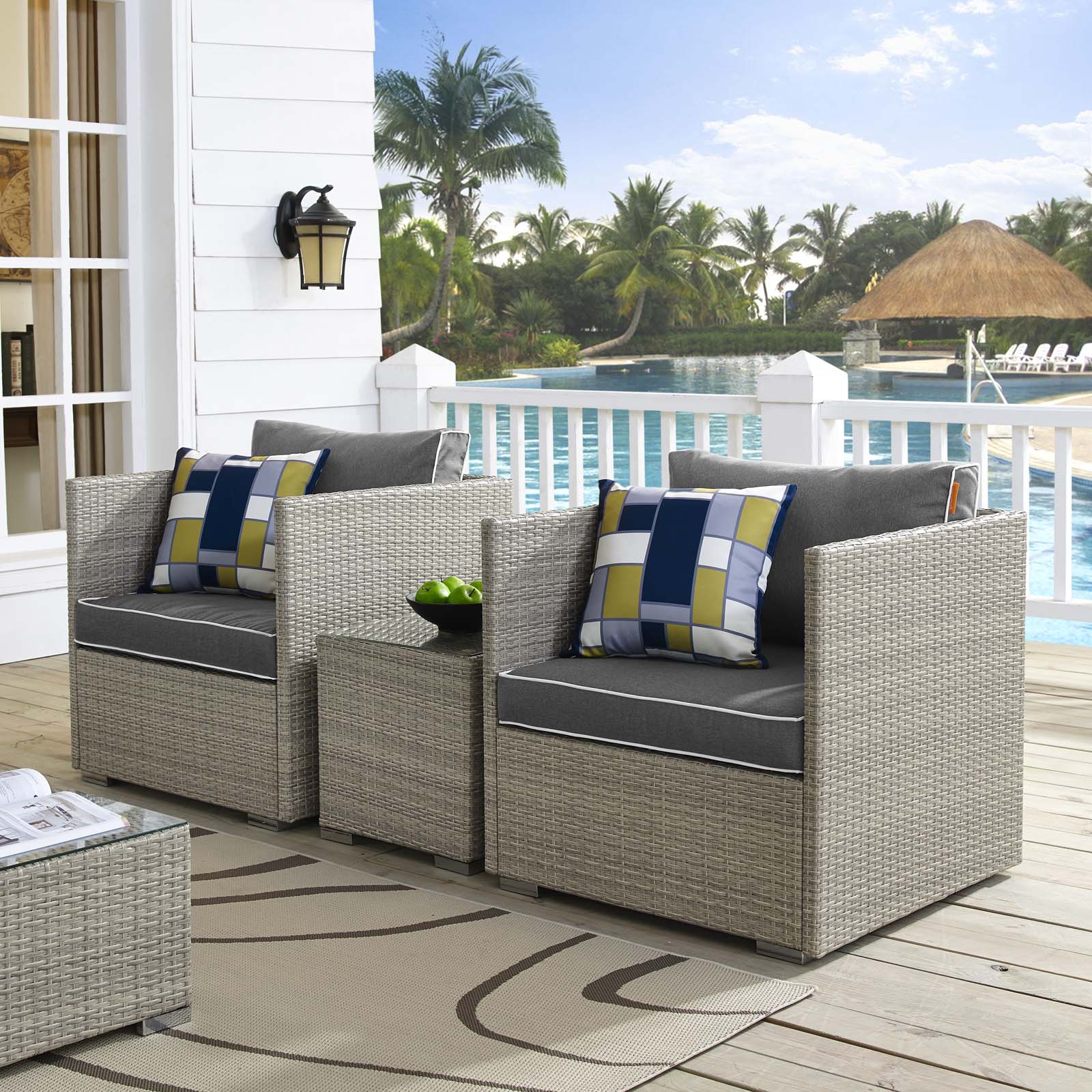 Repose 3 Piece Outdoor Patio Sectional Set by Modway