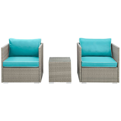 Repose 3 Piece Outdoor Patio Sectional Set by Modway