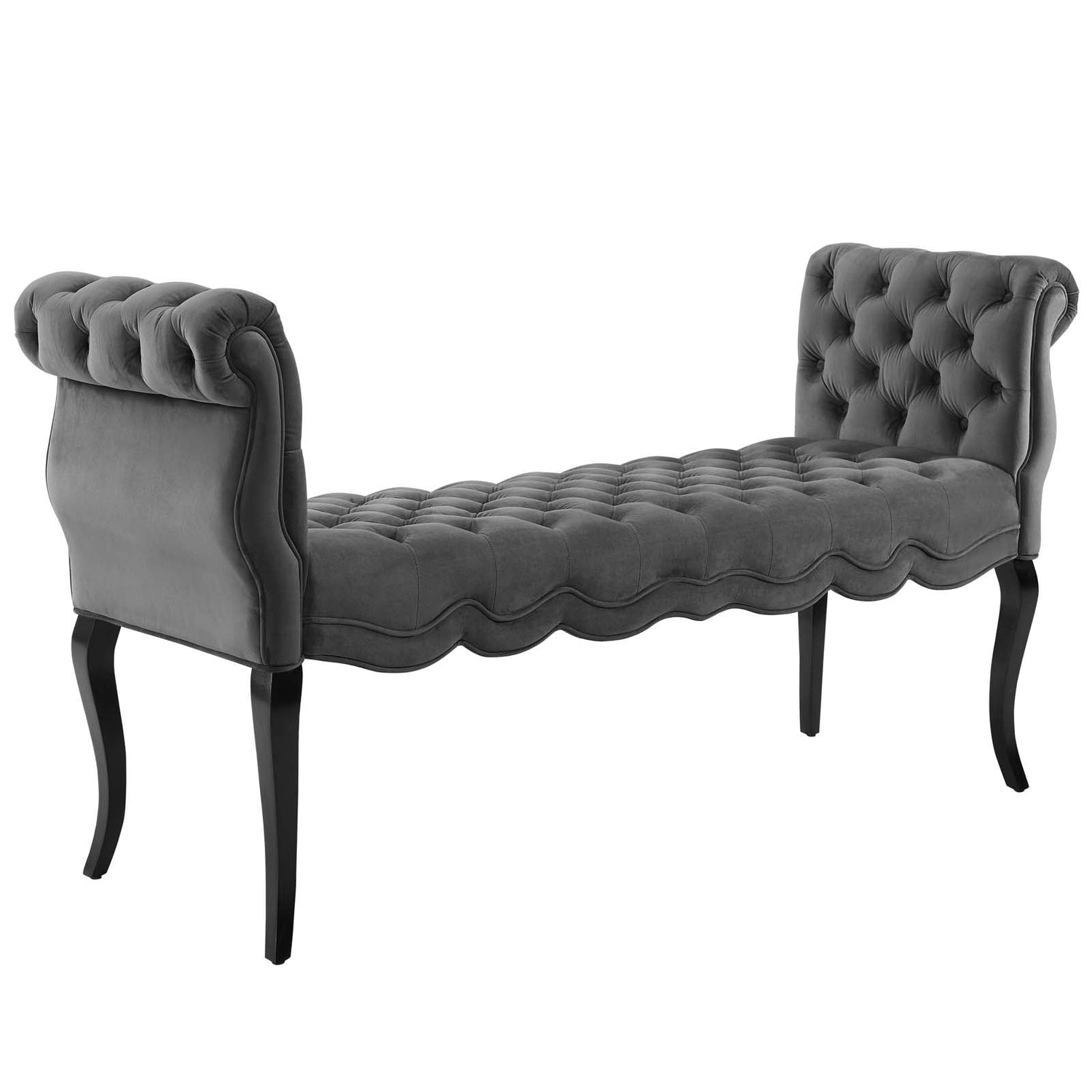 Adelia Chesterfield Style Button Tufted Performance Velvet Bench By HouseBean