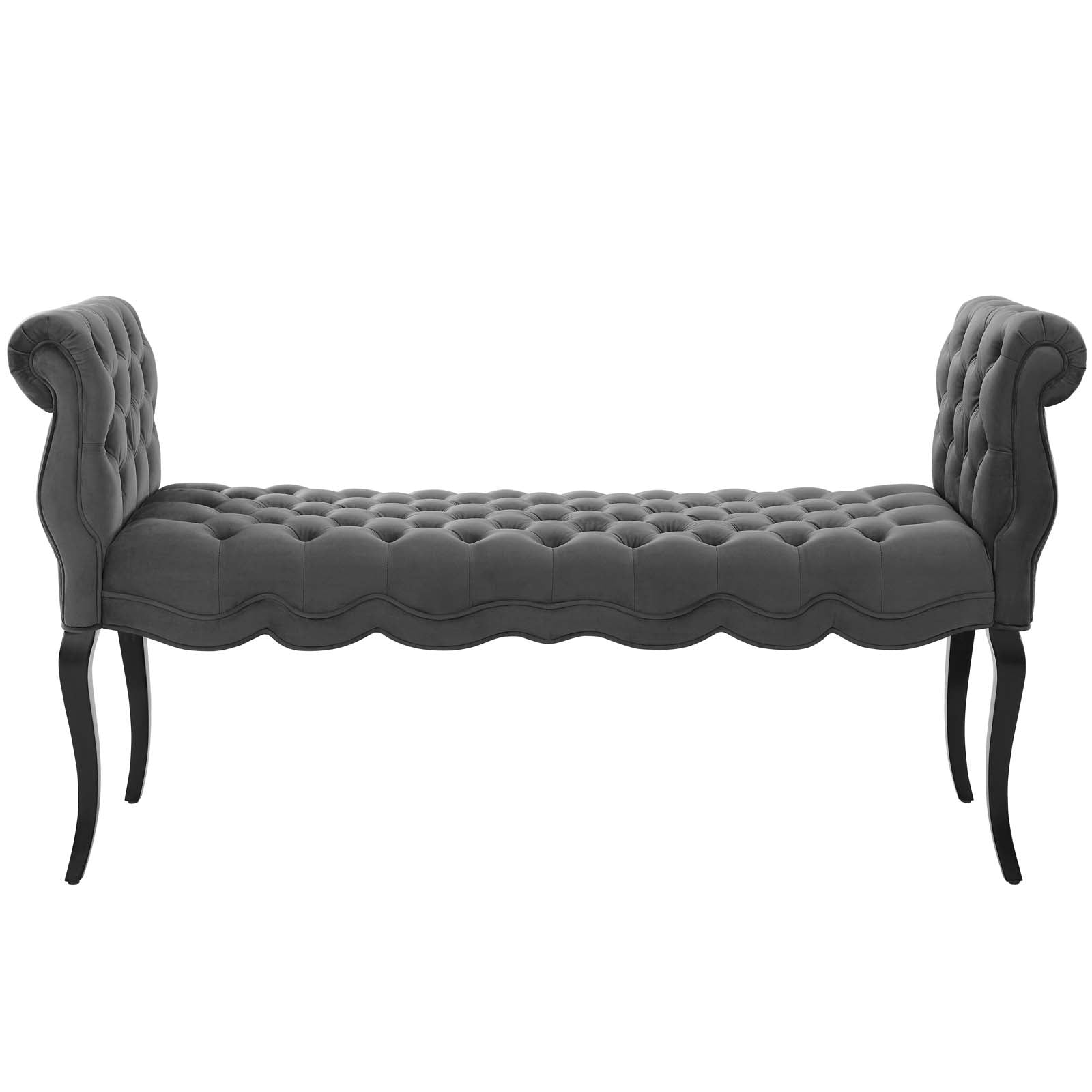 Adelia Chesterfield Style Button Tufted Performance Velvet Bench By HouseBean