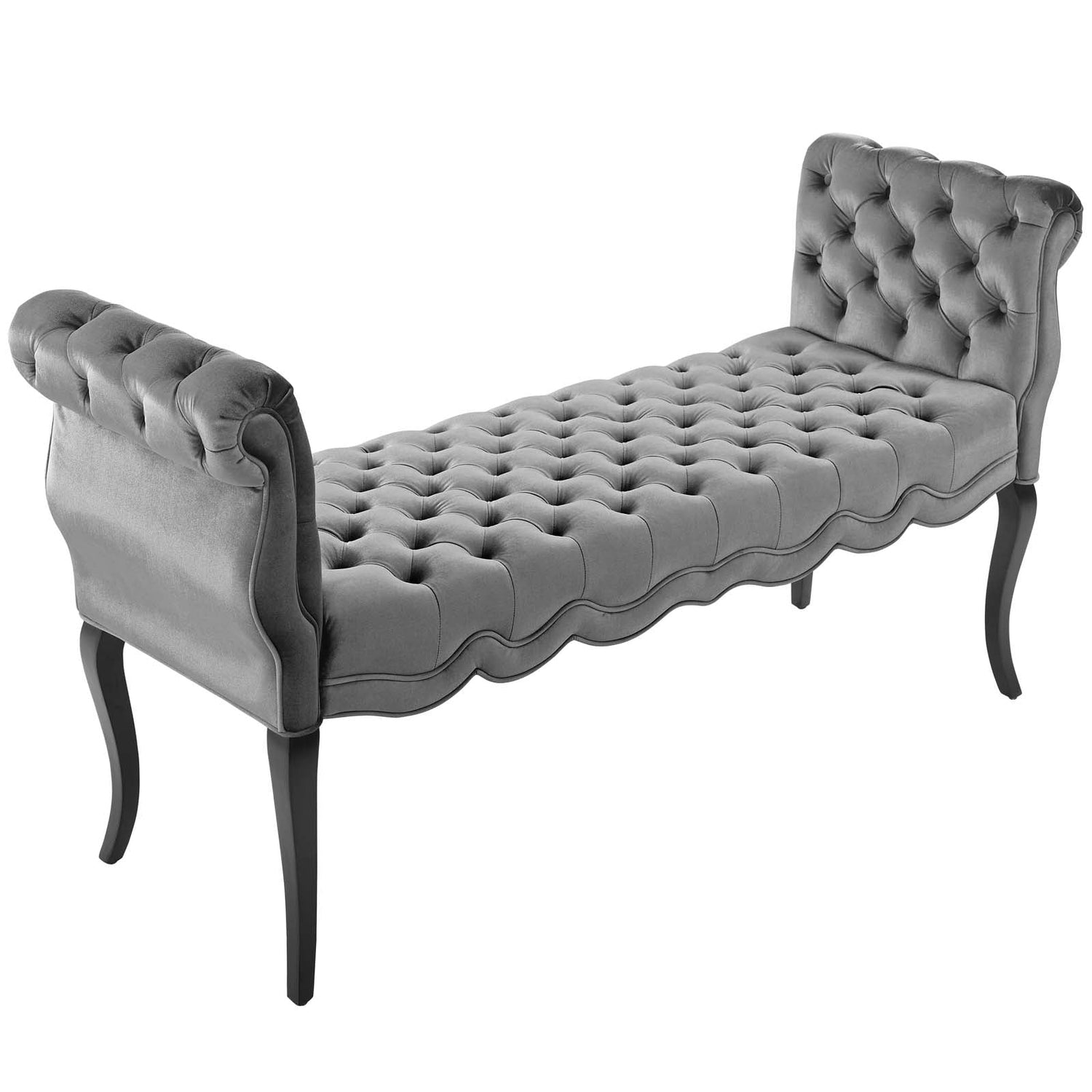 Adelia Chesterfield Style Button Tufted Performance Velvet Bench By HouseBean