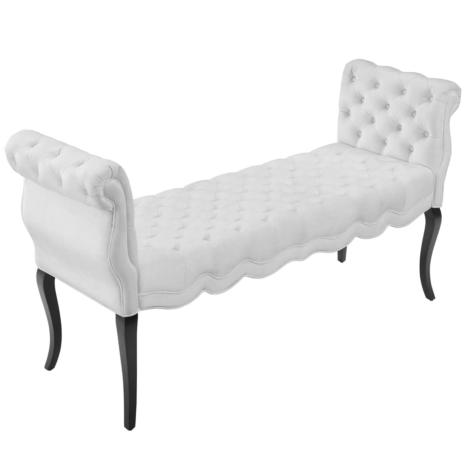 Adelia Chesterfield Style Button Tufted Performance Velvet Bench By HouseBean