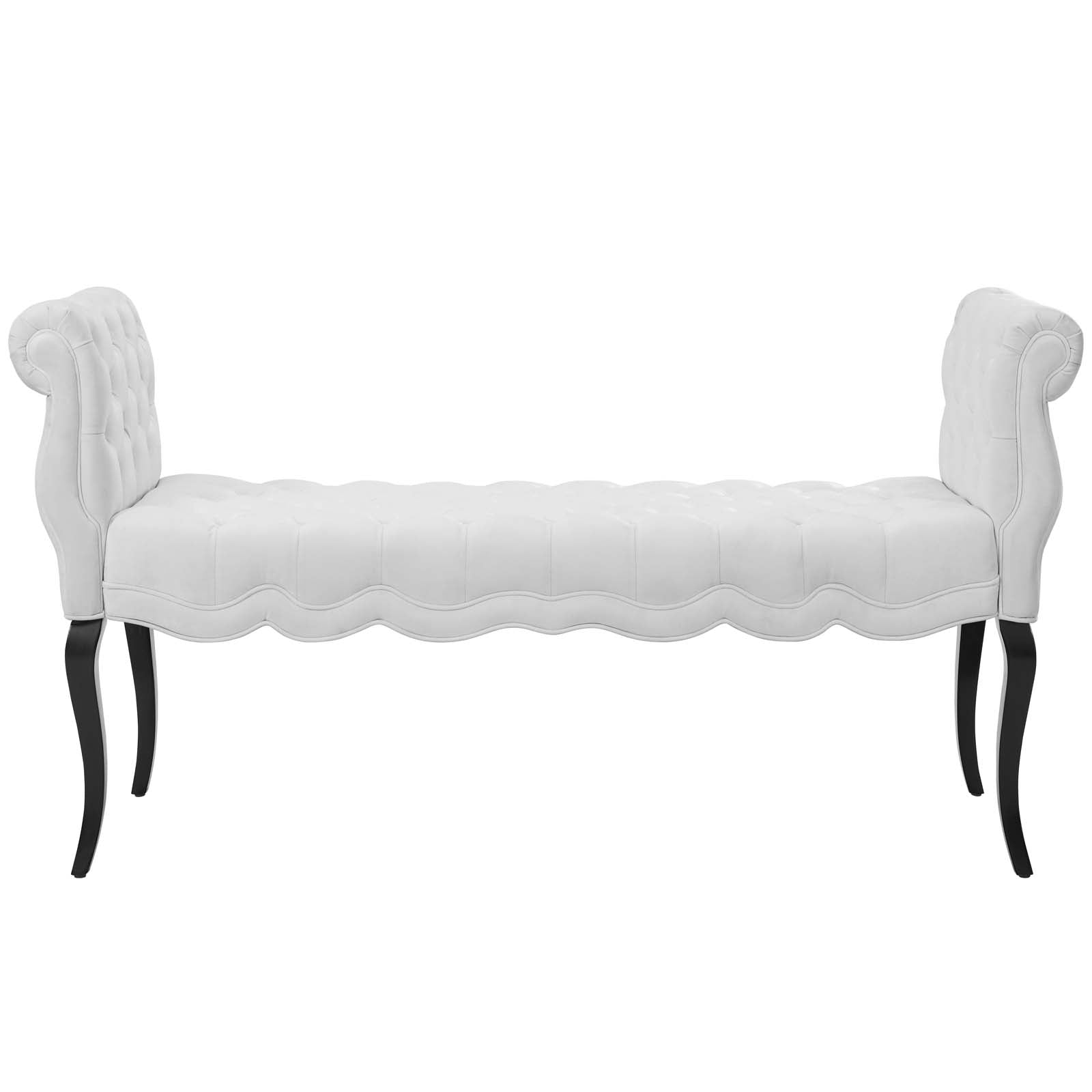 Adelia Chesterfield Style Button Tufted Performance Velvet Bench By HouseBean