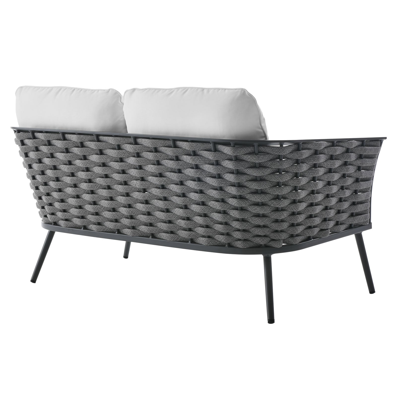 Stance Outdoor Patio Aluminum Loveseat By HouseBean