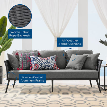 Stance Outdoor Patio Aluminum Sofa by Modway