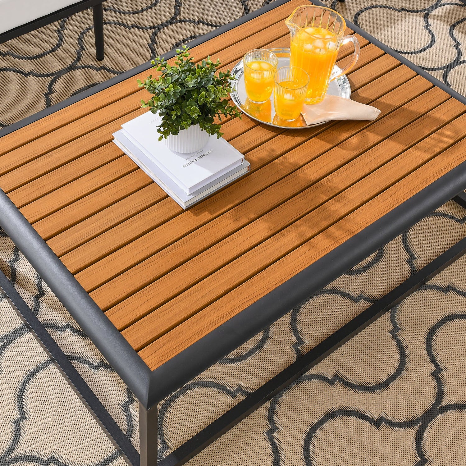 Stance Outdoor Patio Aluminum Coffee Table By HouseBean