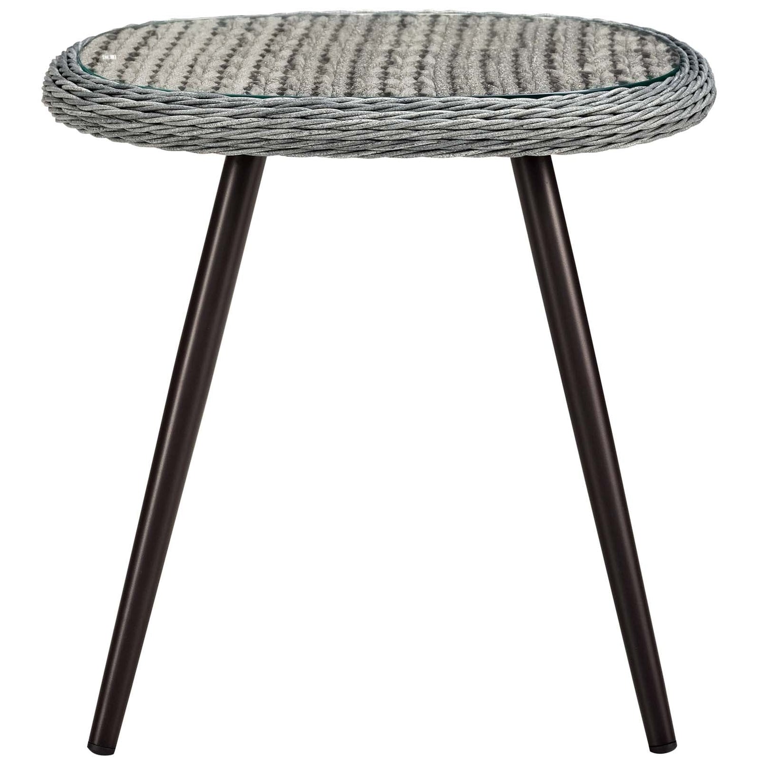 Endeavor Outdoor Patio Wicker Rattan Side Table By HouseBean