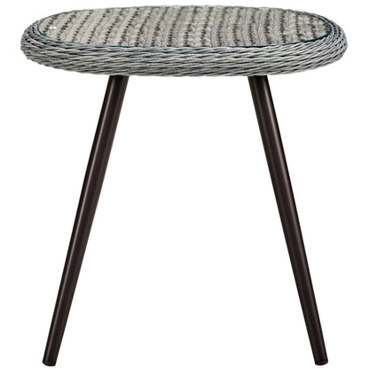 Endeavor Outdoor Patio Wicker Rattan Side Table By HouseBean